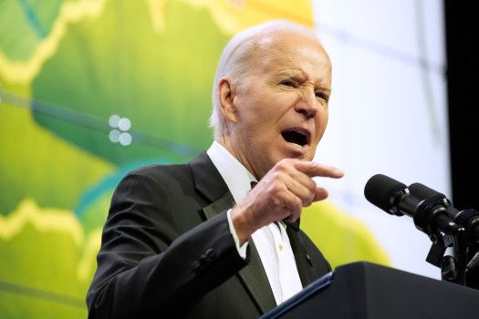 President Joe Biden speaks at the Asian Pacific American Institute for Congressional Studies' 30th annual gala, Tuesday, May 14, 2024, in Washington. (AP Photo/Alex Brandon)