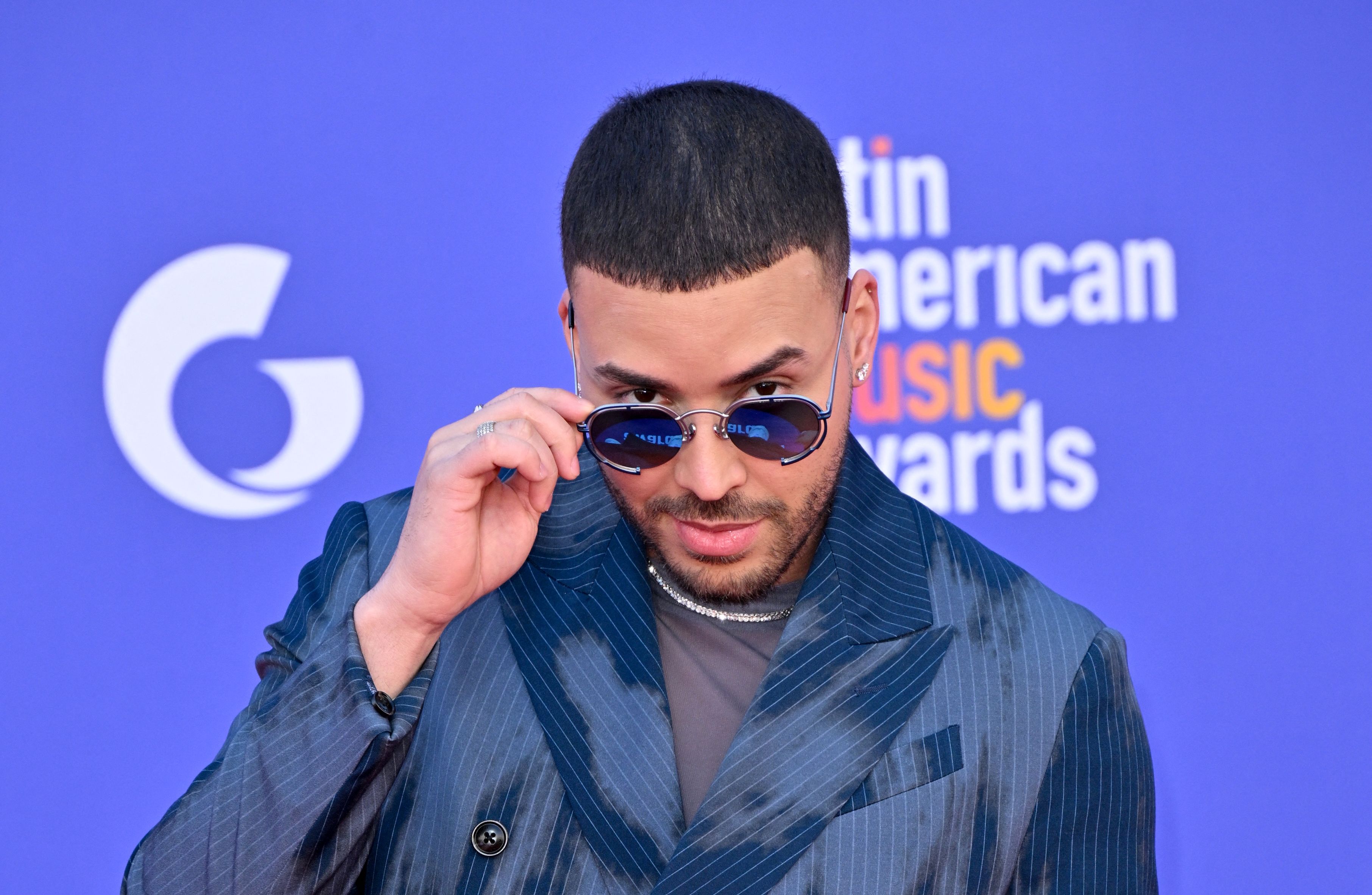 Prince Royce arrives for the 8th annual Latin American Music Awards at the MGM Grand Garden Arena in Las Vegas, Nev., on April 20, 2023.