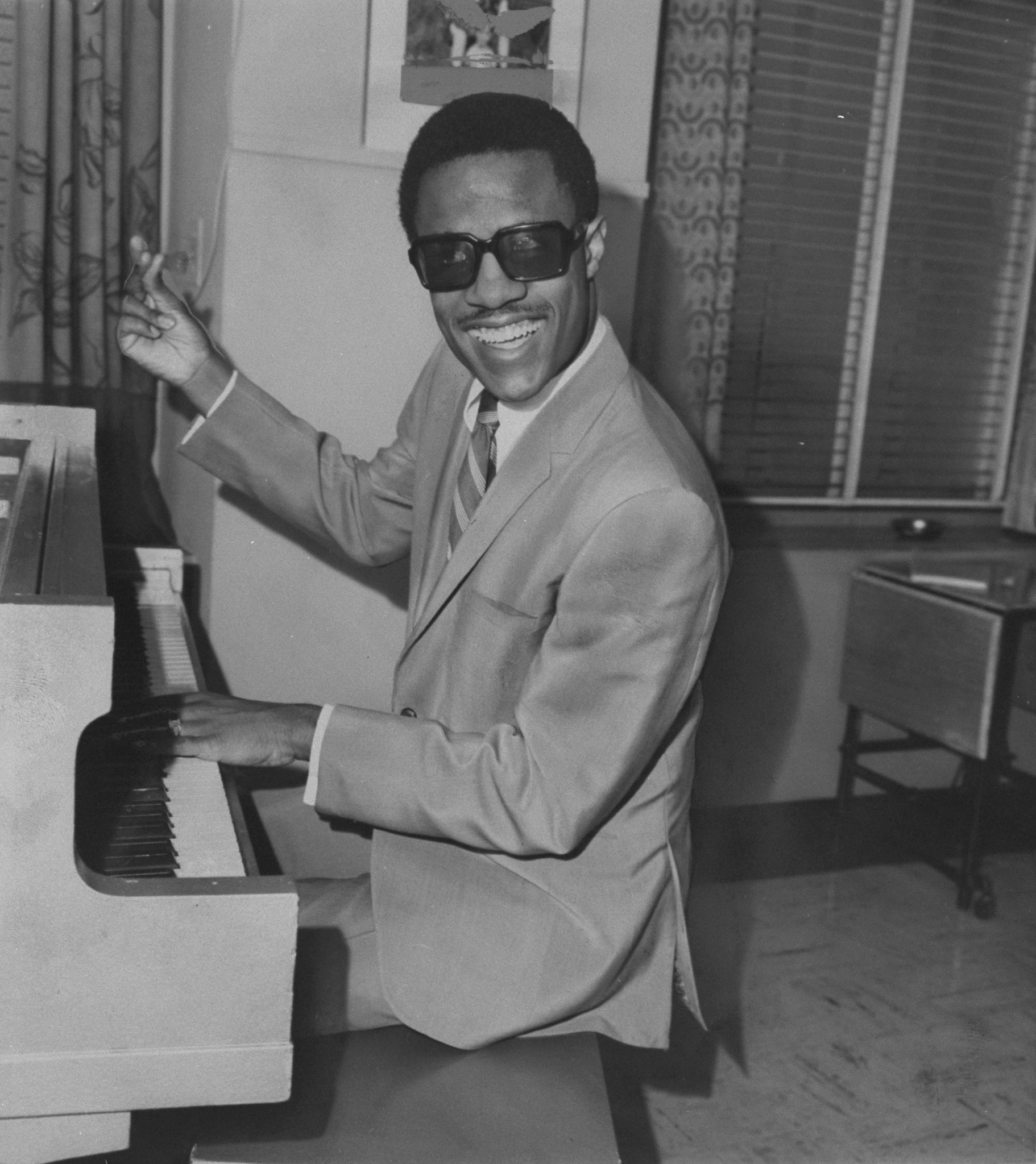 Singer Stevie Wonder photographed in 1968.