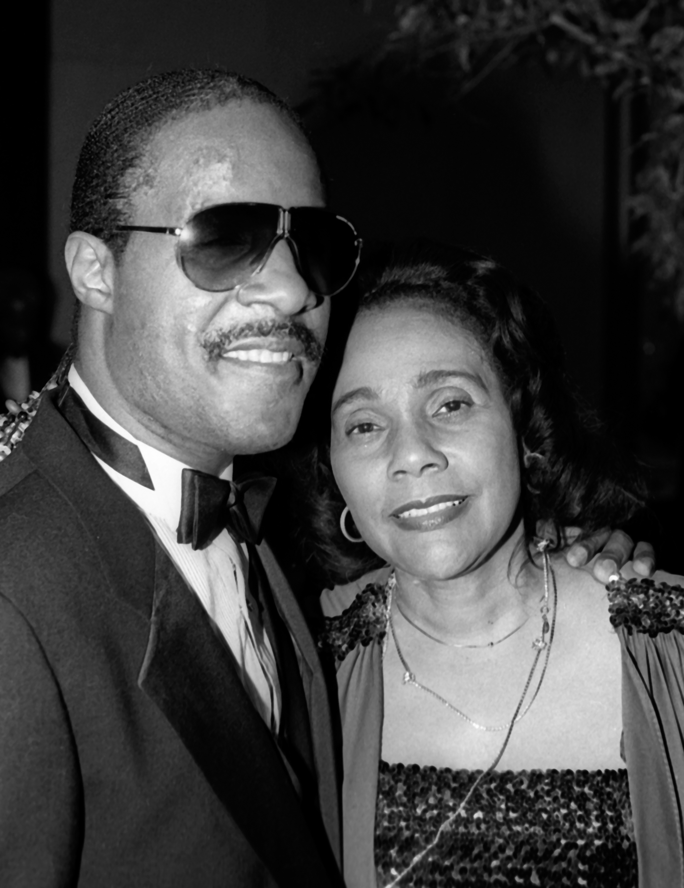 Stevie Wonder and Coretta Scott King attend Martin Luther King Jr. - A Celebration of Life Gala on January 8, 1984 at the Kennedy Center in Washington, D.C.